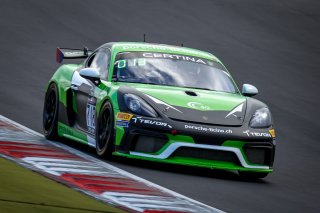 #718 Centri Porsche Ticino Porsche 718 Cayman GT4 CS MR Ivan Jacoma - Joel Camathias | Photo SRO/Co van der Gragt | SRO Motorsports Group