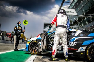 #42 Sainteloc Racing FRA Audi R8 LMS GT4 Fabien Michal FRA Gregory Guilvert FRA Pro-Am, Free Practice 2, GT4, Pit Lane
 | SRO / Jules Benichou - 21creation