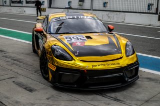 #992 Centri Porsche Ticino CHE Porsche 718 Cayman GT4 CS MR Amedeo Pampanini CHE Nicolas Sturzinger CHE Silver Cup, GT4, Official Paid Test Session, Pitlane
 | SRO / Jules Benichou - 21creation