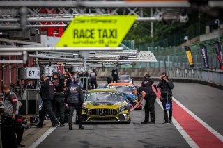 #87 AKKA ASP FRA Mercedes AMG GT4 Jean Luc Beaubelique FRA Jim Pla FRA Pro-Am, Pitlane
 | SRO / Patrick Hecq Photography
