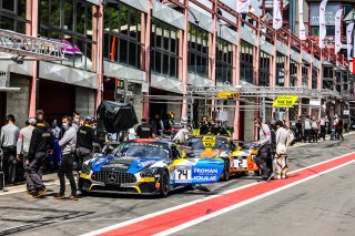 #74 CD Sport FRA Mercedes AMG GT4 Enzo Joulie FRA S&eacute;bastien Baud FRA Silver Cup, Pitlane
 | SRO / Patrick Hecq Photography