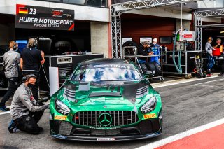 #34 Selleslagh Racing Team BEL Mercedes AMG GT4 Luca Bosco ITA Maxime Soulet BEL Pro-Am, Pitlane
 | SRO / Patrick Hecq Photography