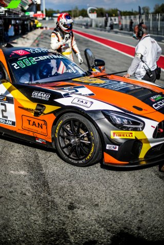 #2 CD Sport FRA Mercedes AMG GT4 Jean-Ludovic Foubert FRA Hugo Chevalier FRA Pro-Am, Free Practice 2, GT4, Pitlane
 | SRO / TWENTY-ONE CREATION - Jules Benichou