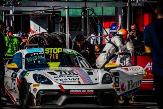 #718 Centri Porsche Ticino Porsche 718 Cayman GT4 RS CS Alex Fontana Ivan Jacoma Pro-Am, GT4 European Series, Pitlane, Race 1
 | SRO / TWENTY-ONE CREATION - Jules Benichou