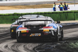 #87 AKKODIS ASP Jim Pla Jean Luc Beaubelique Mercedes AMG GT4 Pro-Am, Race 1
 | SRO / Patrick Hecq Photography