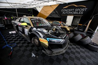 #111 - CSA Racing - Gael CASTELLI - Gael CASTELLI - Alexandre COUGNAUD - Audi R8 LMS GT4 - Silver, Paddock
 | &copy; SRO / Kevin Pecks 1VIER