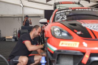 #23 - Overdrive Racing -  MC Overdrive Racing - Pavel LEFTEROV - Stefan BOSTANDJIEV - Porsche 718 Cayman GT4 RS CS - Silver, GT4 European Series, Paddock
 | &copy; SRO / Kevin Pecks 1VIER