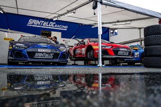 #14 - Sainteloc Junior Team - Anthony BELTOISE - Cyril SALEILLES - Audi R8 LMS GT4 - Pro-Am, #42 - Sainteloc Junior Team - Gregory GUILVERT - Christophe HAMON - Audi R8 LMS GT4 - Pro-Am, #67 - Sainteloc Junior Team - Paul PETIT - Marc LOPEZ GUTIERREZ - Au | © SRO / Kevin Pecks 1VIER