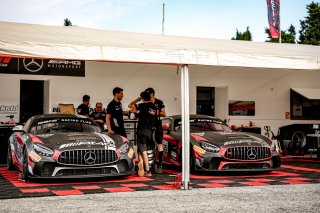 #15 - NM Racing Team - Alexandre PAPADOPULOS - Lluc IBANEZ TRULLOLS - Mercedes-AMG GT4 - Silver, #16 - NM Racing Team - Filip VAVA-ATANACKOVIC - Jakub KNOLL - Mercedes-AMG GT4 - Pro-Am, GT4 European Series, Paddock
 | © SRO / Kevin Pecks 1VIER