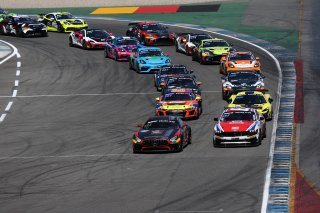 Start, GT4 Race 1 Start Hockenheimring #15 - NM Racing Team - Alexandre PAPADOPULOS - Lluc IBANEZ TRULLOLS - Mercedes-AMG GT4 #61 - Academy Motorsport - Erik EVANS - Marco SIGNORETTI - Ford Mustang GT4 2024
 | SRO Motorsports Group