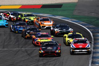 Start, GT4 Race 1 Start Hockenheimring #15 - NM Racing Team - Alexandre PAPADOPULOS - Lluc IBANEZ TRULLOLS - Mercedes-AMG GT4 #61 - Academy Motorsport - Erik EVANS - Marco SIGNORETTI - Ford Mustang GT4 2024
 | SRO Motorsports Group