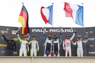 AM Cup Podium Race one #30 - W&S Motorsport - Max KRONBERG - Daniel BLICKLE - Porsche 718 Cayman GT4 RS CS #317 - CHAZEL Technologie Course - Jean Mathieu LEANDRI - Antoni DE BARN - BMW M4 GT4 G82 EVO #44 - Team Speedcar - Julien RIPERT - Philippe THALAMY | SRO / JEP