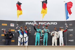 ProAM Podium Race 2 #98 - Schubert Motorsport - Victor BOUVENG - Joakim WALDE - BMW M4 GT4 G82 EVO #32 - W&S Motorsport - Hendrik STILL - Joachim BOLTING - Porsche 718 Cayman GT4 RS CS #7 - Mirage RACING - Stanislav SAFRONOV - Aleksandr VAINTRUB - Aston M | SRO / JEP
