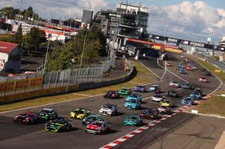 #7 - Mirage RACING - Stanislav SAFRONOV - Aleksandr VAINTRUB - Aston Martin Vantage AMR GT4 EVO Leads Race Start
 | SRO / JEP