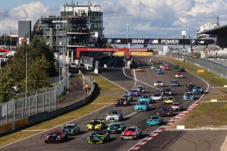 #7 - Mirage RACING - Stanislav SAFRONOV - Aleksandr VAINTRUB - Aston Martin Vantage AMR GT4 EVO Leads Race Start
 | SRO / JEP