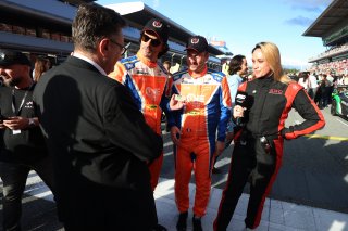 #3 - Team Speedcar - Benjamin LARICHE - Robert CONSANI - Audi R8 LMS GT4 and the GT4 Championship winning trophy
 | SRO / JEP