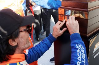 #3 - Team Speedcar - Benjamin LARICHE - Robert CONSANI - Audi R8 LMS GT4 and the GT4 Championship winning trophy
 | SRO / JEP