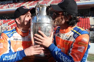 #3 - Team Speedcar - Benjamin LARICHE - Robert CONSANI - Audi R8 LMS GT4 and the GT4 Championship winning trophy
 | SRO / JEP