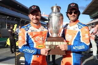 #3 - Team Speedcar - Benjamin LARICHE - Robert CONSANI - Audi R8 LMS GT4 and the GT4 Championship winning trophy
 | SRO / JEP